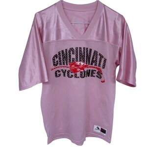Cincinnati Cyclones Hockey Team Jersey Small Football Pink‎ Augusta Old Logo